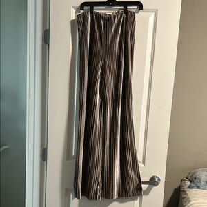 Velvet Wide-Leg Pants